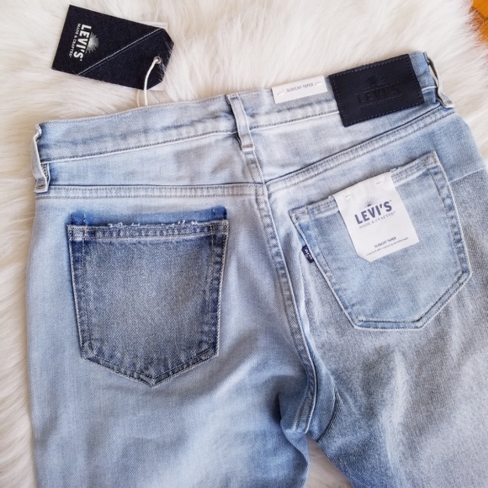 Levi's Slouchy Tapered High Rise Patch Work Jeans - Picture 5 of 8